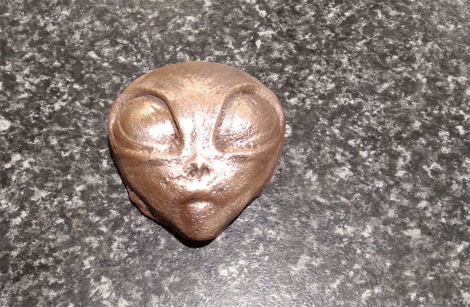 1 Pound 999 Fine Copper Alien skull (image for) 1 Pound 999 Fine Copper Alien skull